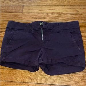 Dark purple jean shorts